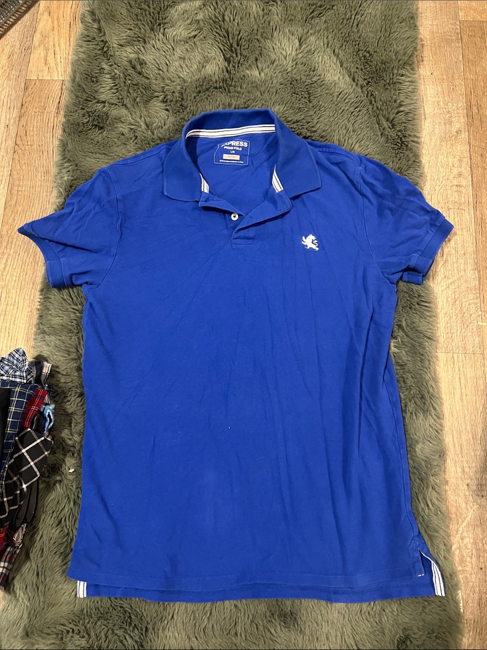 Express Men’s Royal Blue Polo with Embroidered Logo